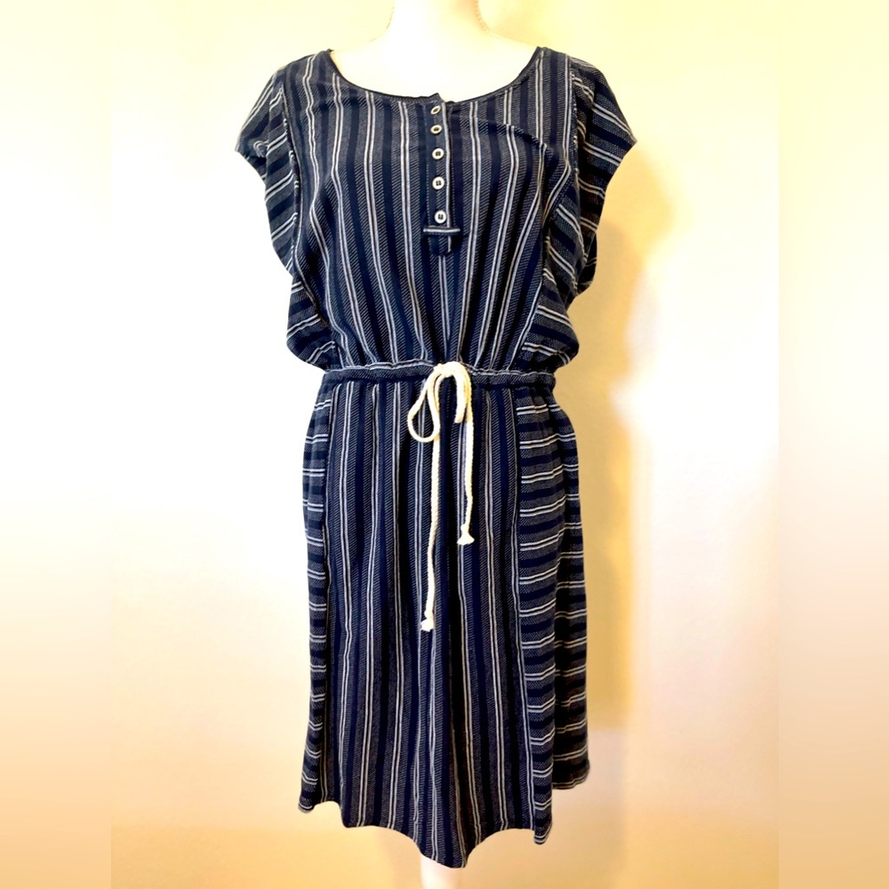 Lucky Brand Sundress Womens Large Navy Blue NWT